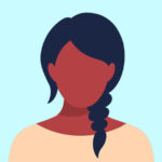 woman testimonial avatar with dark hair in braid