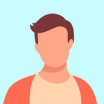 man testimonial avatar with short brown hair
